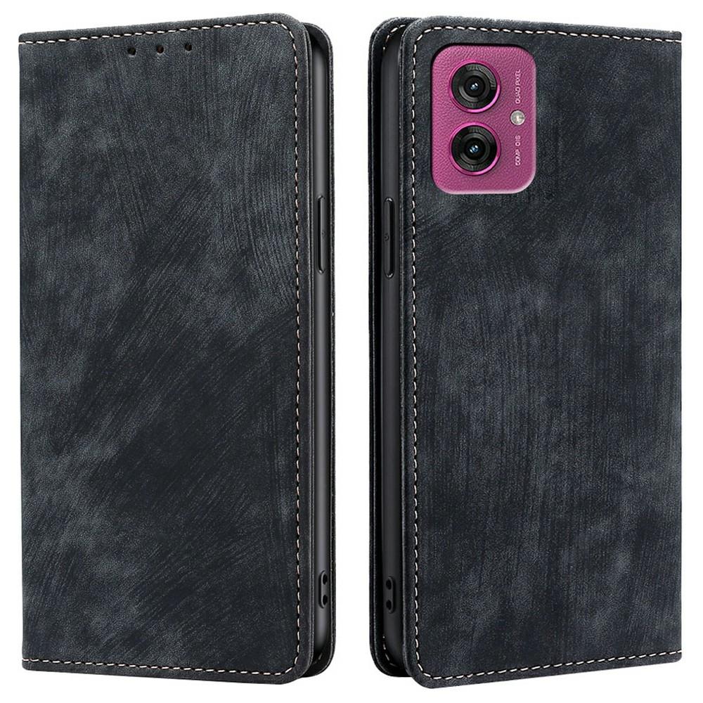For Motorola Moto G55 5G Case RFID Blocking Wallet Leather Phone Cover