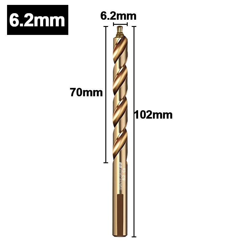 Сверло спиральное ступенчатое кобальтовое, сверло из быстрорежущей стали M35 с прямым хвостовиком (3-13mm) для металла, нержавеющей стали, железа