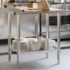 Vidaxl Kuchenny Stół Roboczy Z Rantem, 82,5X55X93 Cm, Stal Nierdzewna