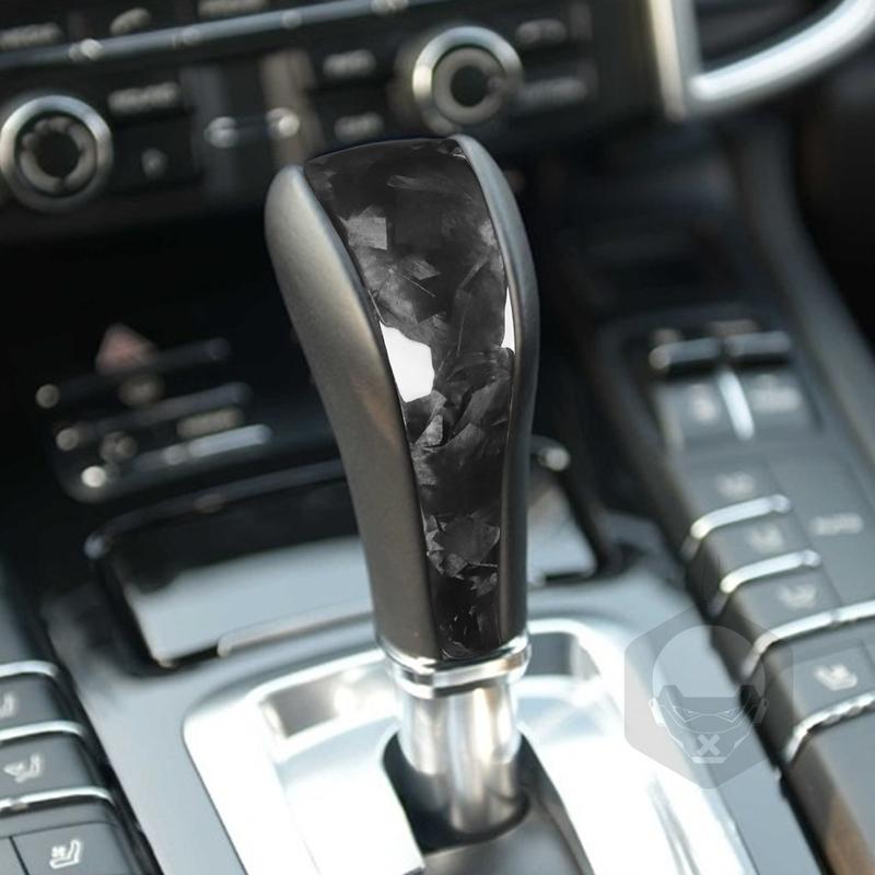 Real Dry Carbon Fiber Car Accessories Gear Shift Knob Decorative Trim For Porsche Cayenne 958 2011 2012 2013 2014 2015 2016 2017