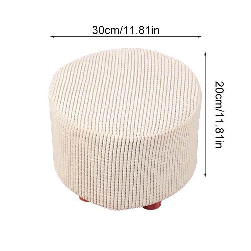 1 шт. Круглый чехол на сиденье Эластичный протектор Мягкий пуф Табурет Съемный фланелевый чехол для табурета Подставка для ног