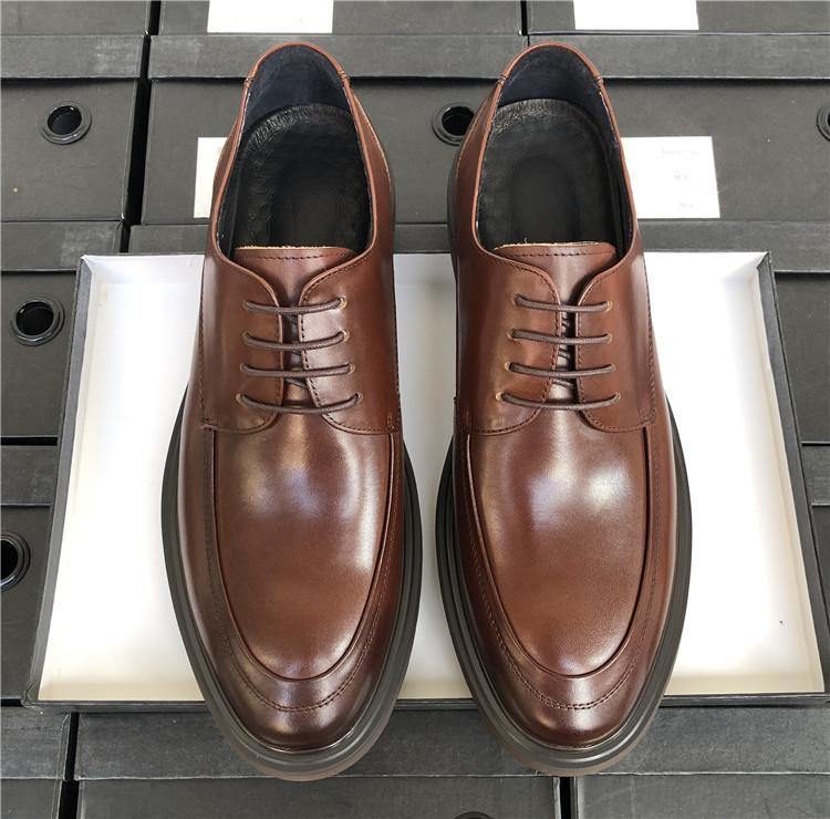Костюмные кожаные туфли мужские деловые деловые кожаные дышащие повседневные мужские широкие рабочие туфли для жениха свадебные мужские туфли высокого класса