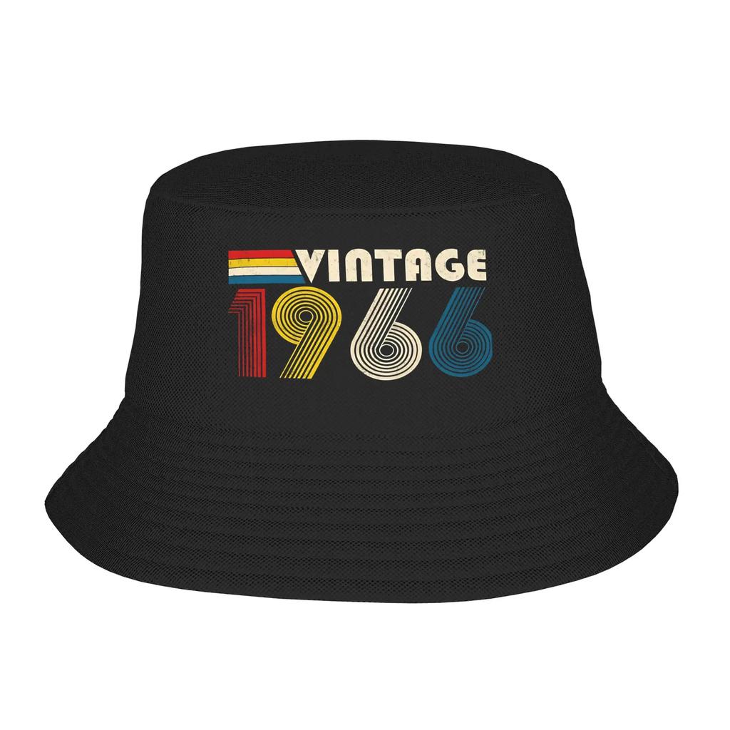 Vintage 1966 60th Birthday Bucket Hat For Teen Summer 60 Years Old Bob Hats For Vacation Caps