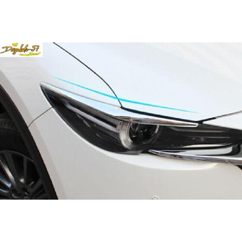 Хромированные ABS Накладки на фары Передняя полоса для Mazda CX-5 2017-21
