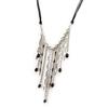 Les Trésors De Lily [L4259] - Black Silver 'Kilimanjaro' Necklace
