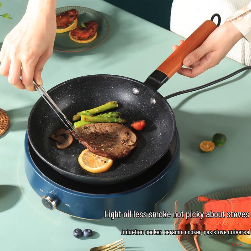 BST-122 Maifan Stone Cast Iron Frying Pan