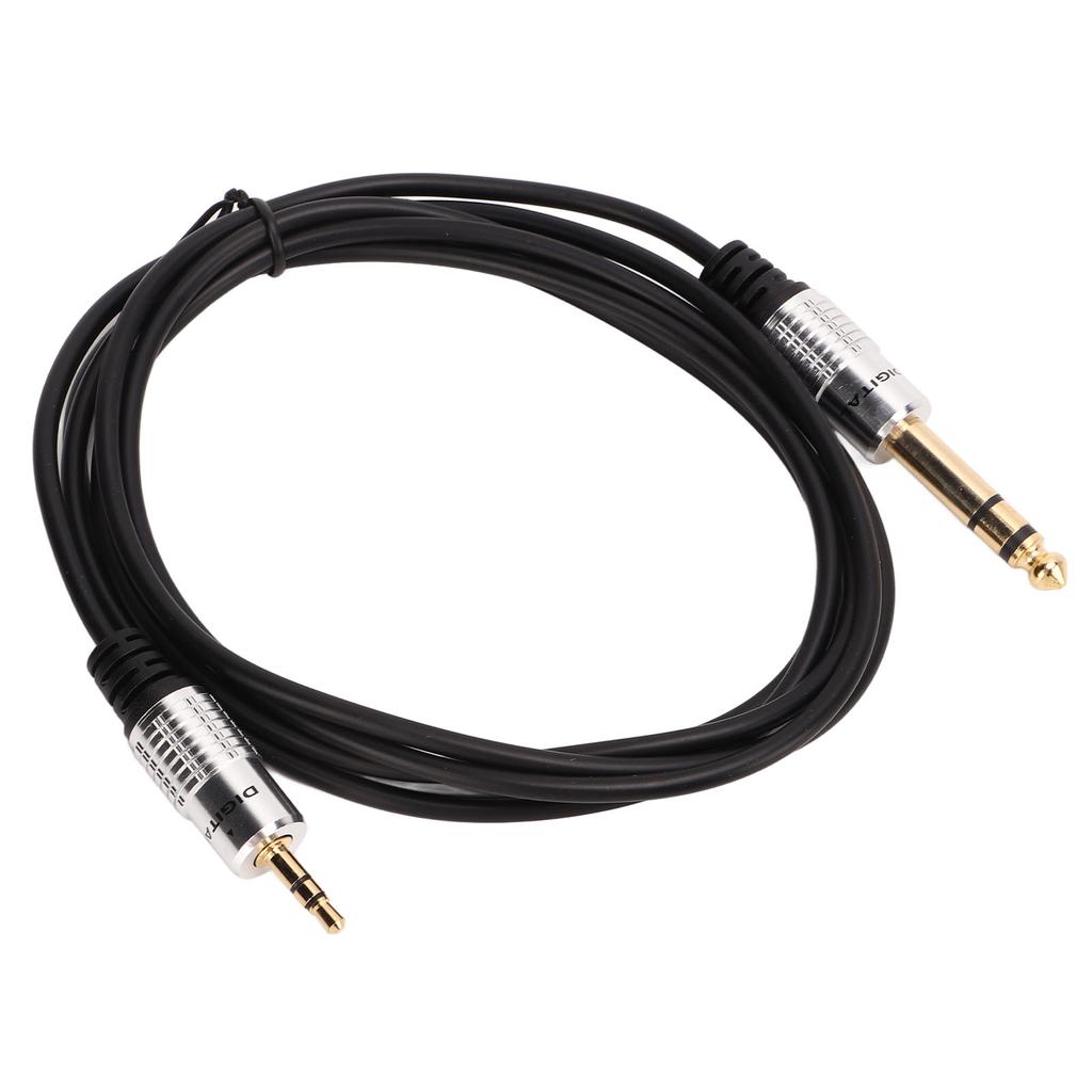 6.35mm To 3.5mm Cable Professional Stereo Microphone Adapter Cable for Speakers DVD Player Microphone 5.9ft