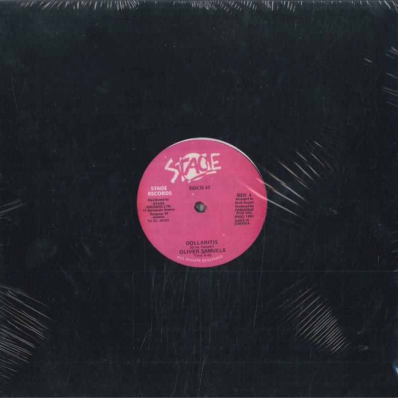 12-дюймовая пластинка ОЛИВЕР САМУЭЛС - Долларитис NONE STAGE RECORDS 1991 США Регги, Ска и Даб