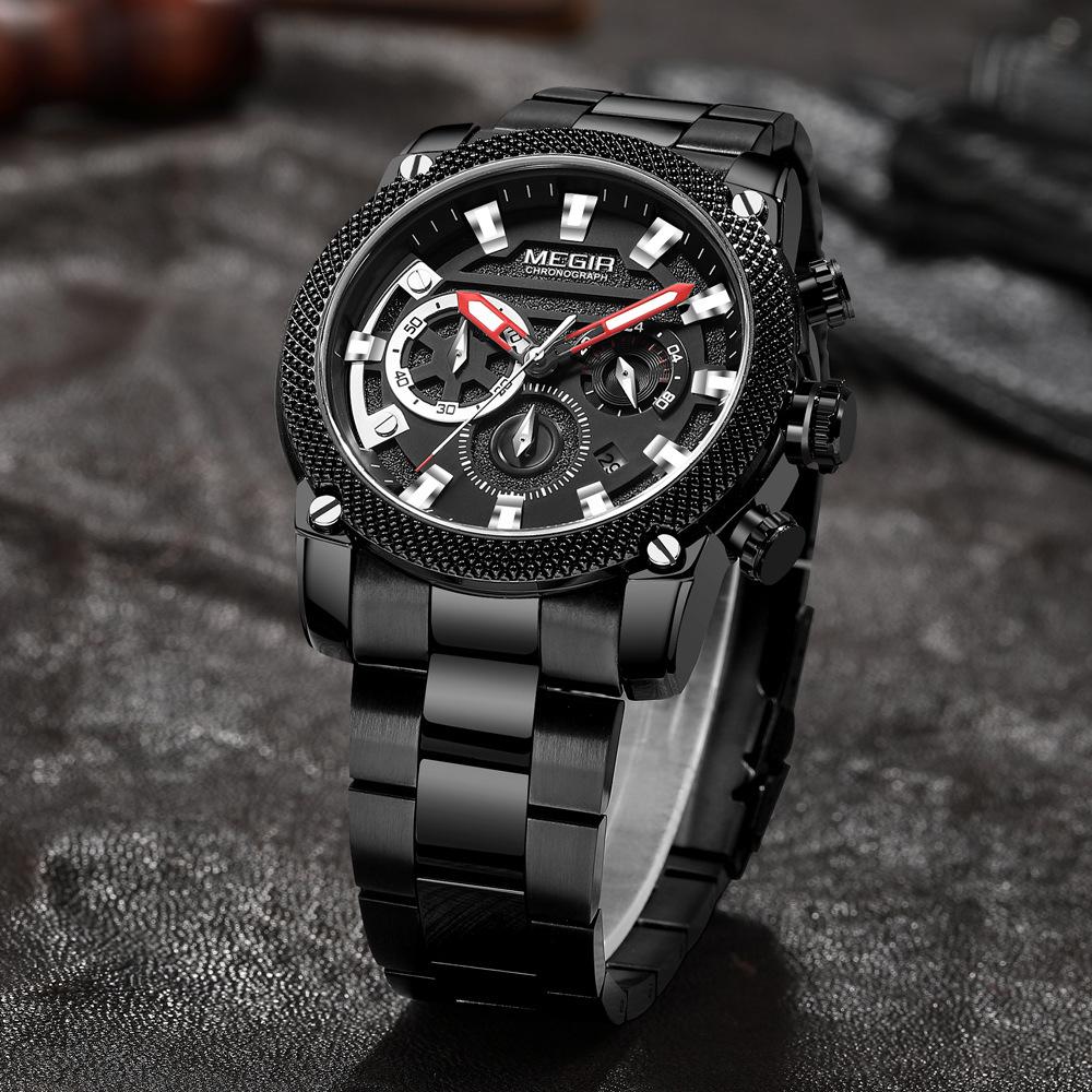 Watch Men'S, Fashion Large Dial Business Chronograph Calendar Quartz Men'S Watch 2134
