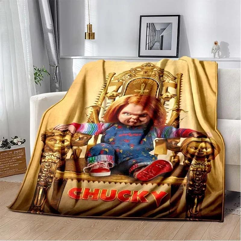 3D-персонаж фильма ужасов Чаки, пила, мультяшный уголок, одеяло, модное, мягкое, уютное, для гостиной, спальни, дивана, кровати, дорожного одеяла
