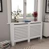White Radiator Cover - VIDAXL - 152x19x81.5 Cm - MDF - Storage Space for Books and Ornaments