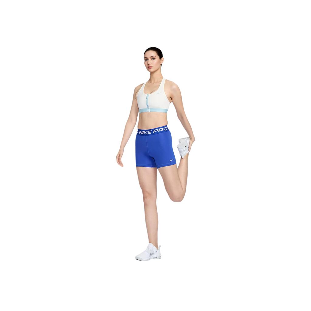 Nike Pro 365 Logo Comfortable Quick-Dry Training Shorts Women Shorts Royal-Blue CZ9832-407