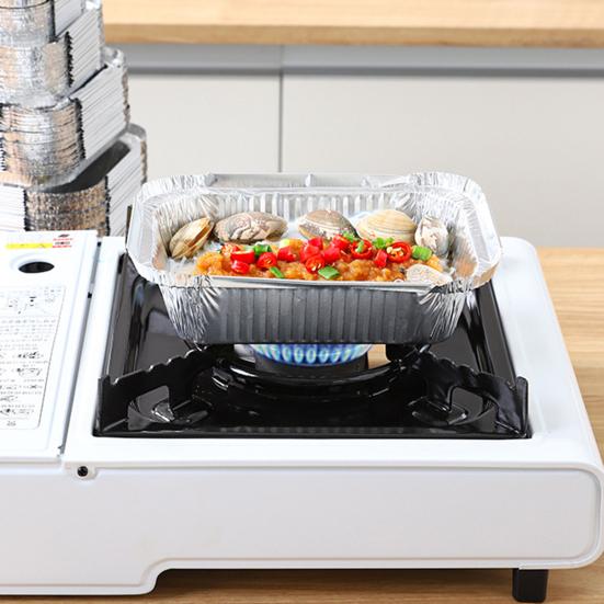 50 шт., поднос из фольги для барбекю, маслостойкие аксессуары для пропаривания, экологически чистая алюминиевая фольга, жестяная коробка, одноразовый поддон для капель, кухонный инструмент