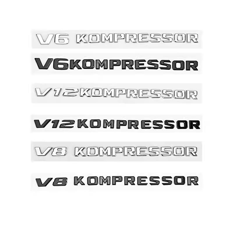 Mercedes V12 V6 V8 Kompressor Turbo Fender Emblem Sticker