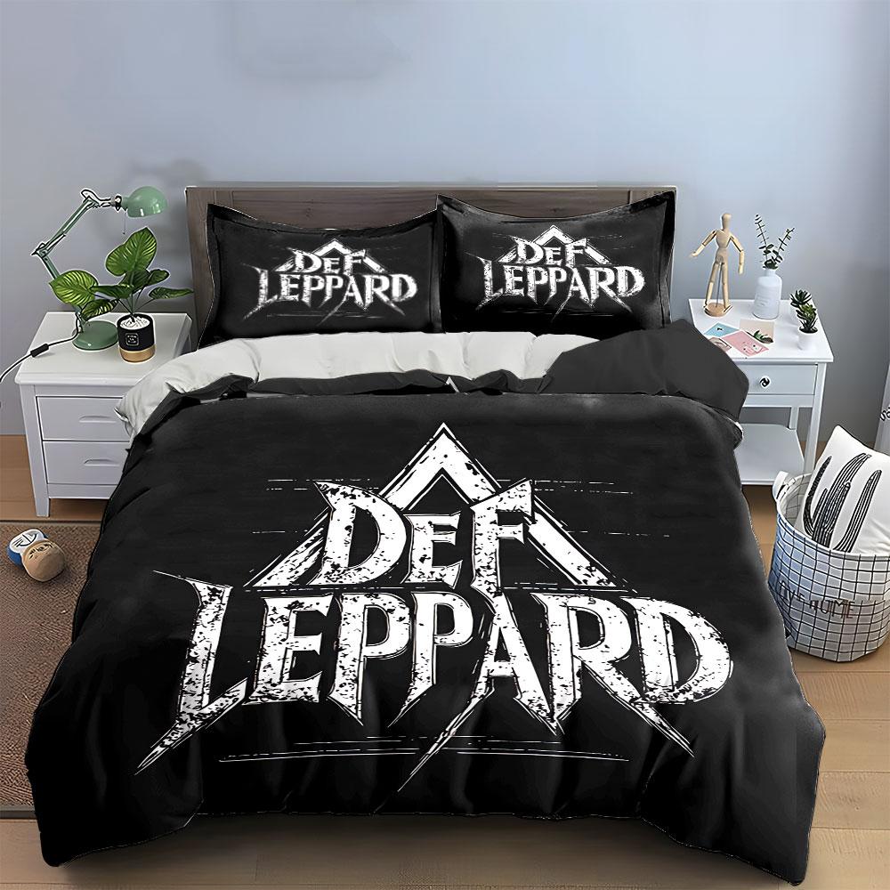 Def Leppard Graphic Tee Bedding Duvet Cover Set Duvet Cover Pillowcases (1*Duvet Cover 2*Pillowcases, without duvet insert)