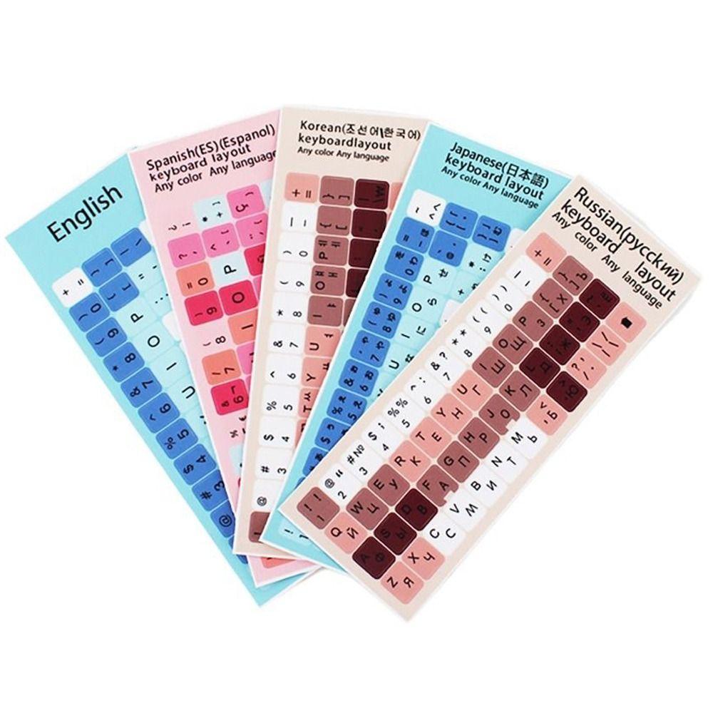 English Keyboard Label Russian Letter Alphabet Layout Replacement Laptop Keypad Film  Computer