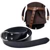 Belt Middle Age Accessories PU Leather Waist Knight Buckles Retro Embossed Stage