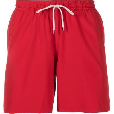 Polo Ss23 Однотонные шорты с принтом логотипа зауженного кроя эластичные мужские шорты красные 710907255-005