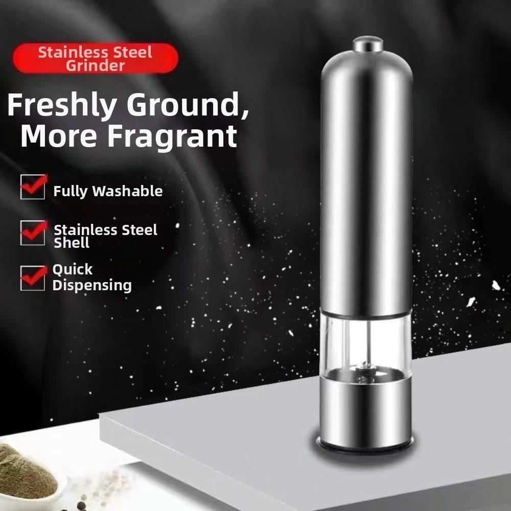 Viewable Electric Salt Pepper Grinder One Handed Operation Pepper Grinder  Kitchen
