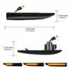 2pcs LED Side Marker Mirror Indicator Lamp Flowing Water Turn Signal Light Amber for BMW 7 Series E65 E66 E67 E68 2001-2008