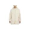 Woven Solid Color Sports Hooded Jacket Women Outerwear Sand White DM6567-126