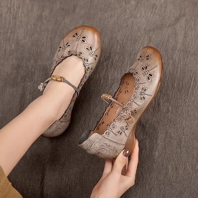 Мода 2025 Горячая Распродажа Слипоны Женские Туфли на Высоком Каблуке Круглый Носок Низкий Каблук Уличные Повседневные Лодочки Женские Полые Лаконичные Новые Туфли Zapatos