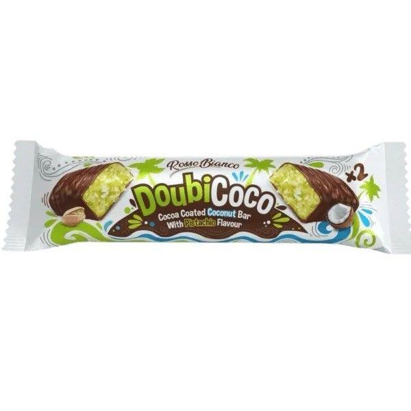 Baton kokosowy 40g - krem pistacjowy, pyszna słodycz na prezent