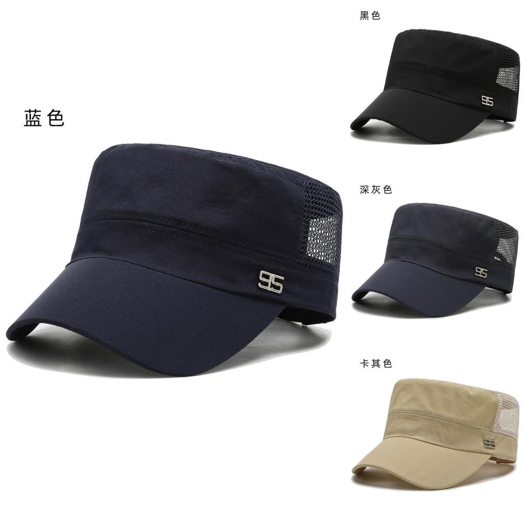 Breathable Summer Sun Hat For Men Adjustable Casual Flat Cap For Outdoor Activities