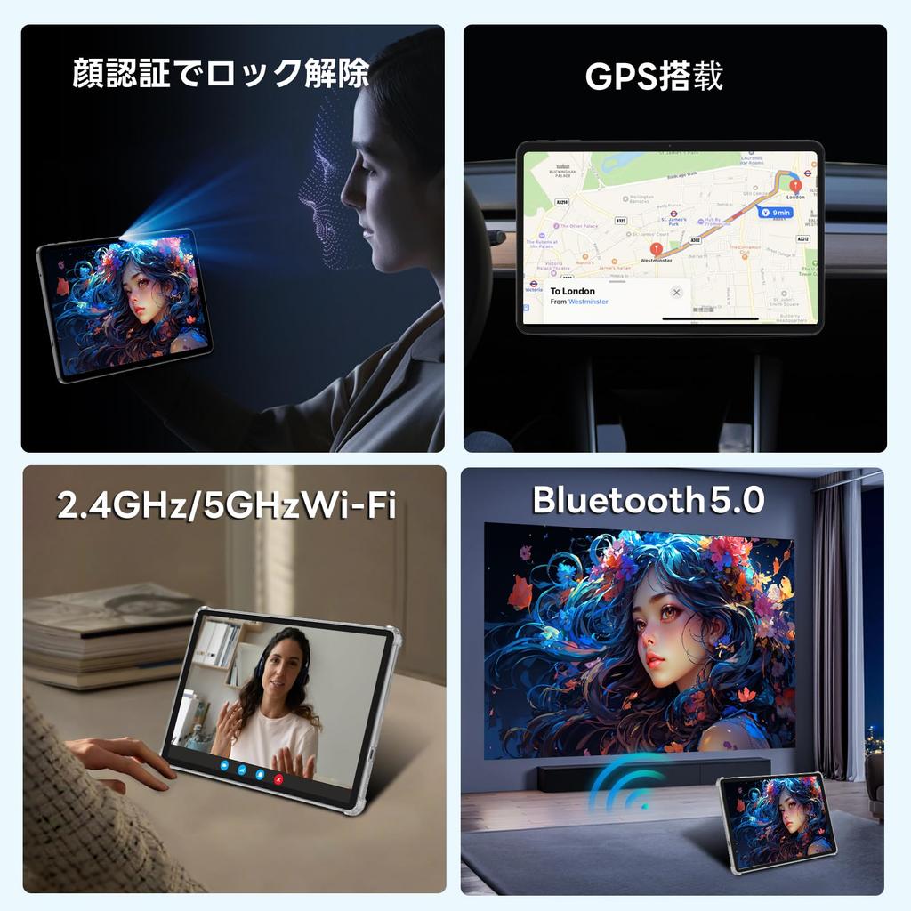 COLORROOM планшет Android с большим экраном и 6000 мАч, T606 и 5G Widevine L1, распознавание лица и беспроводной. Включает T30, 10-дюймовый Wi-Fi