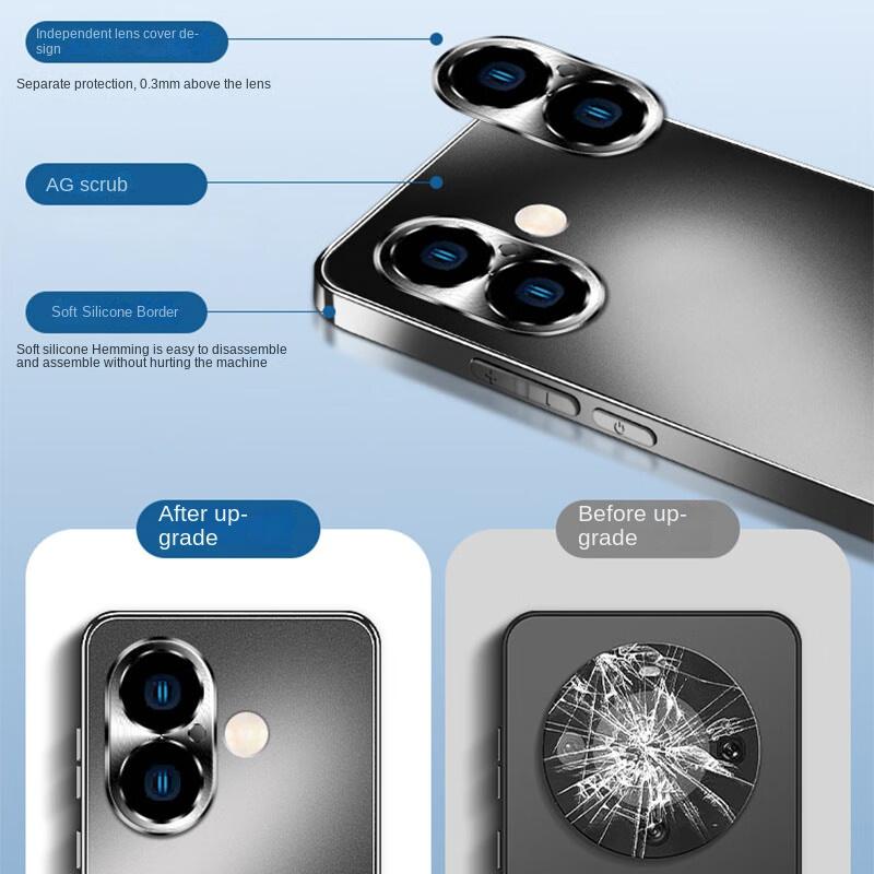 Новый матовый чехол для iPhone 16 с гальваническим покрытием линз, полная защита корпуса для iPhone 16 Pro Max