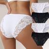 4 шт./компл. Роскошные кружевные трусики с цветочной вышивкой, женские трусы, сексуальное полое нижнее белье, женское нижнее белье, женские дышащие трусы