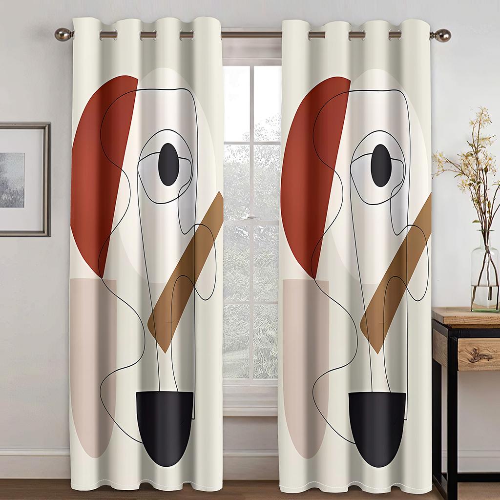 Простые современные художественные абстрактные стильные красочные оконные шторы жалюзи для гостиной спальни ванной комнаты кухни двери домашнего декора2 шт.