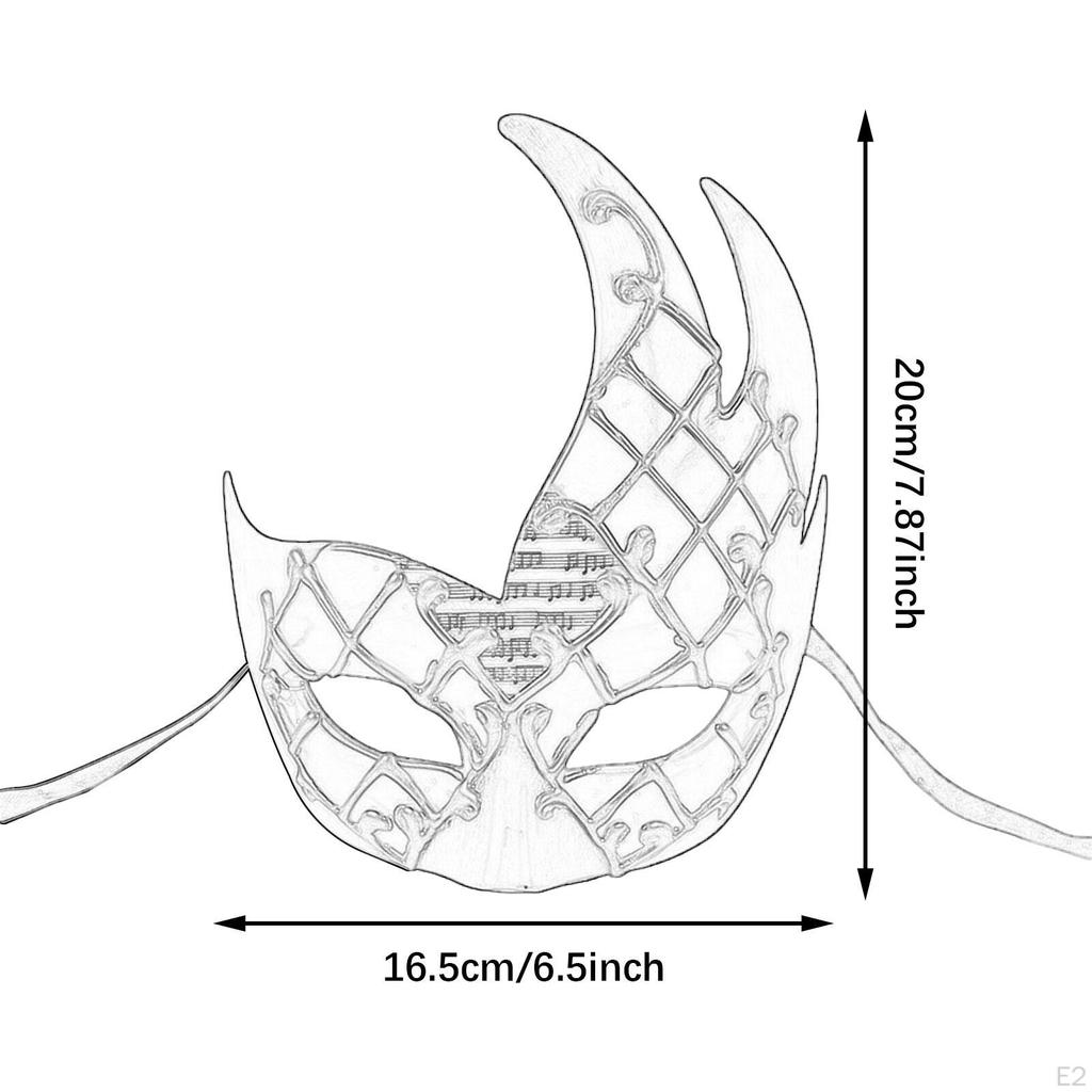 Masquerade Mask Cosplay Checkered Antique Prom Costume Accessories Mardi Gras for