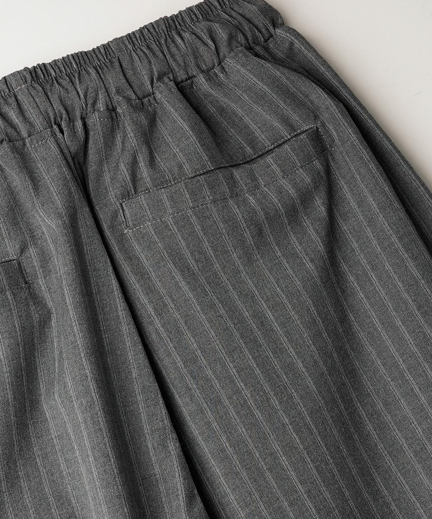 JEMUT Noah Double Stripe Banding Slacks Gray Nslp2645
