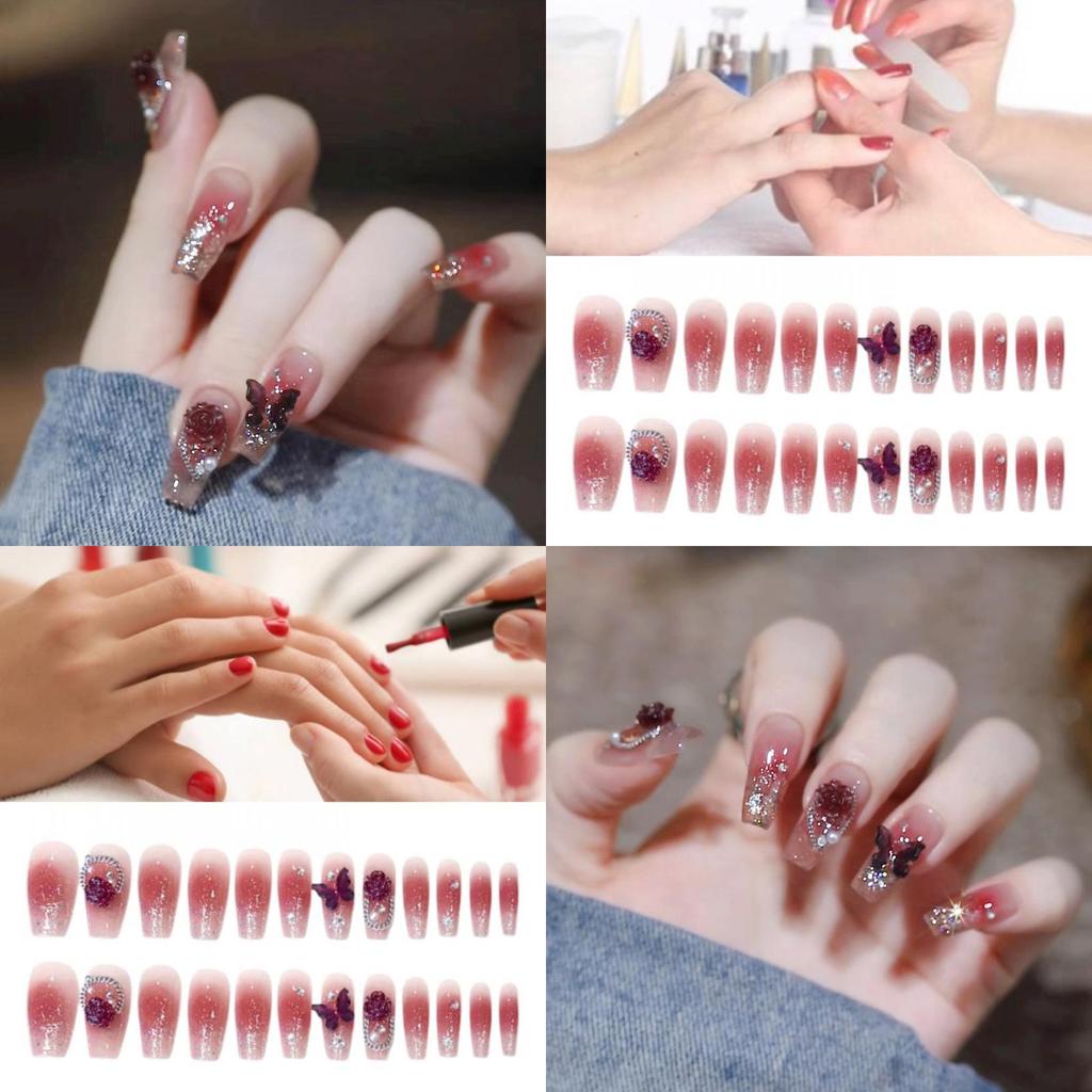 Ногти Накладной Маникюр Съемные Ногти Износостойкие Удобные Легкие