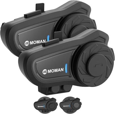 Рация для мотоциклов, Moman H2 PRO (Новая версия), Набор из 2 шт., Цвет: Слоновая кость Черный, 1 000