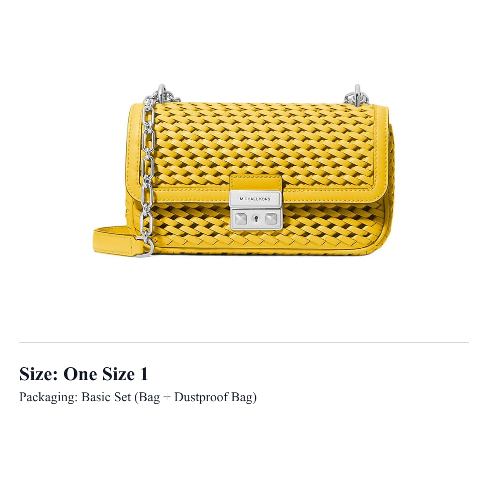MICHAEL KORS Leather Crossbody Bag, Shoulder Bag Small Women's Dandelion Yellow 30T4S2RL5L-BRIGHT DANDELION
