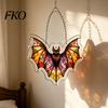 Colorful Home Decor Acrylic Owl Puzzle, Rainbow Reflection Hanging Pendant, No-Glue Window DIY Assembly Sun Collector, for Garden Patio Indoor Puzzle