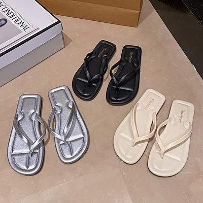 Шлепанцы на плоской подошве, Универсальные для лета, Повседневные для пляжного отдыха, Пляжные, Шлепанцы с перемычкой