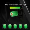 4PCS Car Luminous Tire Wheel Valve Caps Nozzle Dustproof Cover For KIA Sportage Seltos Sorento K3 K4 Soul Carnival EV6 EV9 K5 ZN3