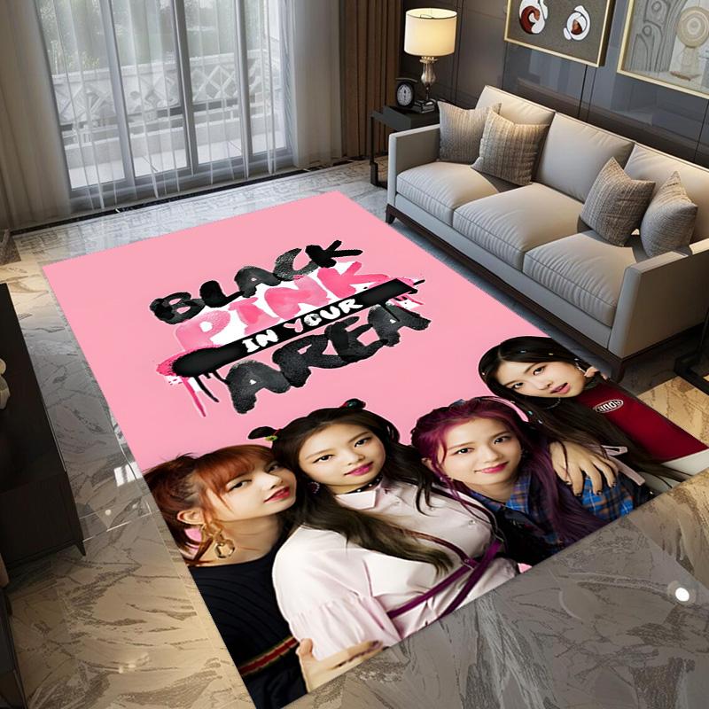 Black Pink Domination carpet Suitable for all seasons floor mats Fashion Office chair cushion Art