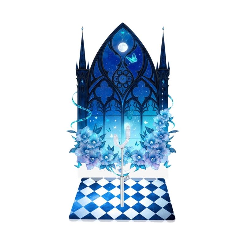 Castles Backdrop Display Stand For Collectible Dolls Adjustable Height Easy Installation Universal Compatibility