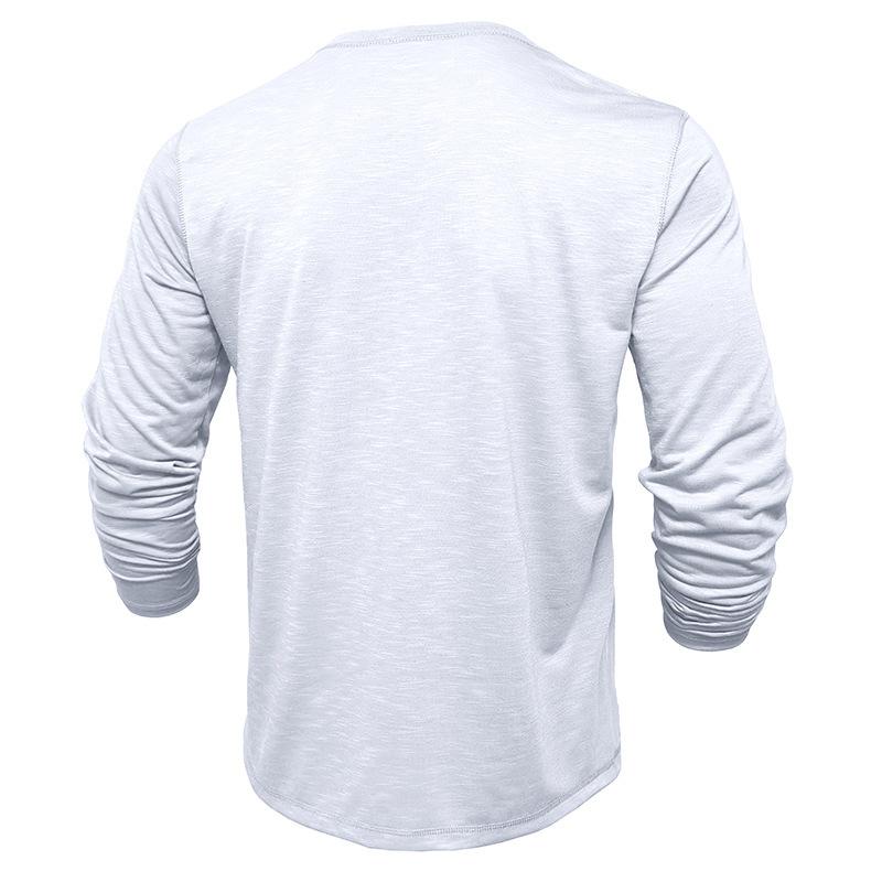 Men S Long Sleeve Henley Neck Bamboo Cotton T Shirt