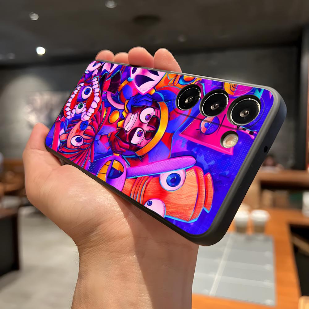 Потрясающий D-Digital C-Circus Чехол для телефона Samsung A56 A36 A26 A16 A15 A25 A35 A55 A14 A34 A24 A54 Черный Мягкий Чехол