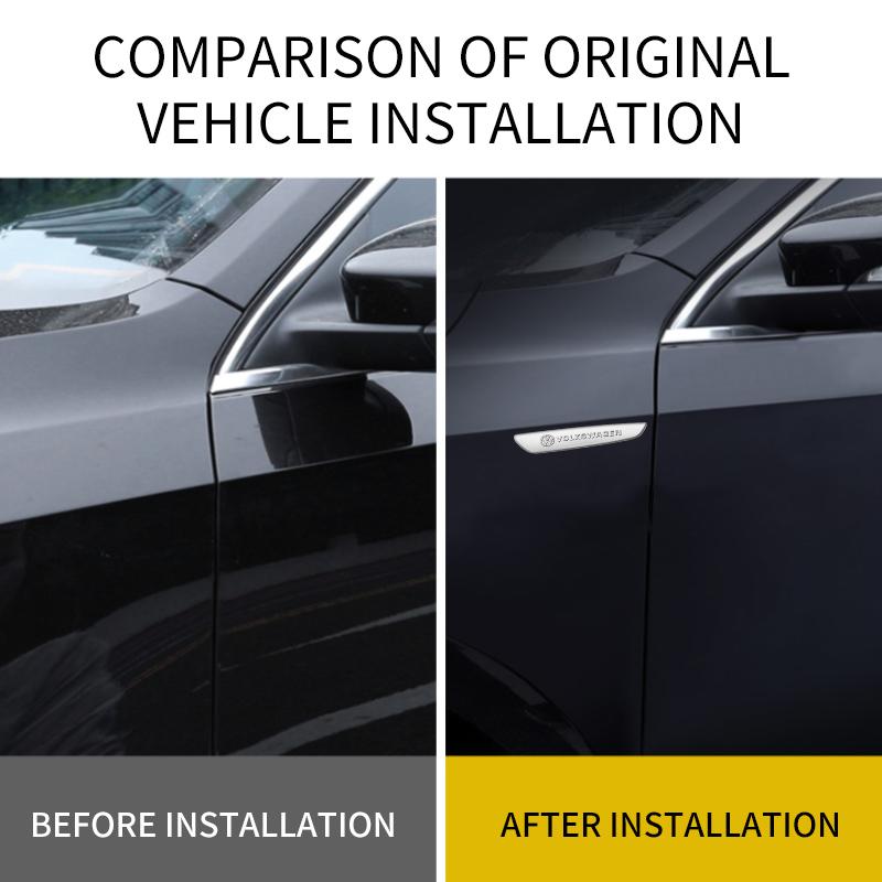 T252Pc Metal Stickers Car Body Decoration Accessories For Volkswagen Touran T-ROC Golf Touareg Tiguan Sharan Eos Passat Polo Beetle
