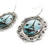 [J1241] - Blue 'Eiffel Tower' Designer Earrings