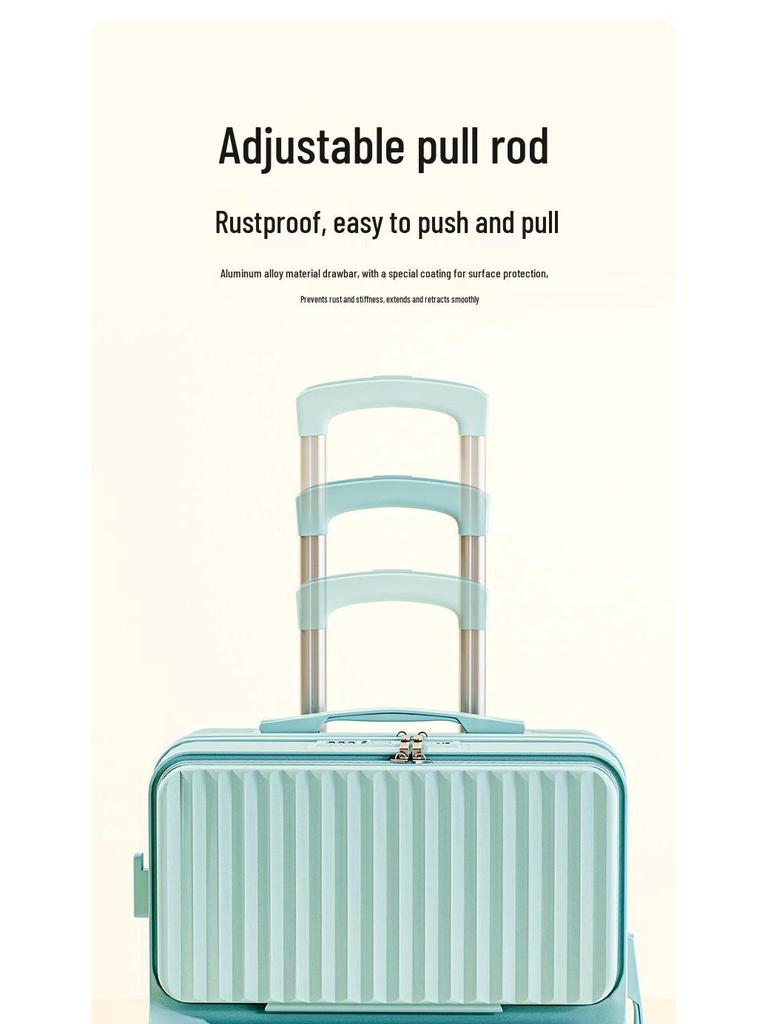 Large Capacity Student Travel Suitcase with Universal Wheels and Combination Lock