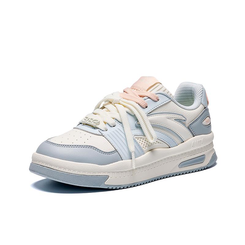 ANTA Skate Shoes Women's Low-top Ivory White/Light Mist Gray/Frost