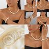 Retro Inspired Pearl Accessories Set With Handcrafted Multilayer Necklace And Ear Jewelry