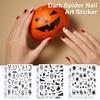 2 шт. наклейки для ногтей, легкое нанесение и снятие, модные готические наклейки для ногтей